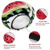 2 PCS Shower Cap for Women, _Watermelon (4) Shower Caps + 2 Satin Scrunchies, Waterproof Bath Caps Elastic and Reusable Hair Cap for Shower view 4