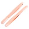 Alipis 2pcs Rose Gold Stainless Steel Precision Eyebrow Tweezers for Ingrown Hair Removal and Eyebrow Shaping Portable Professional Facial Hair Repair Tools with Comb for Women and Men view 1