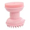 Vaguelly Silicone Double-Headed Bath Brush for Scalp, Skin-Friendly Pore Deep Cleansing Tool Facial Exfoliator and Massage Brush Pink view 1