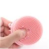 Vaguelly Silicone Double-Headed Bath Brush for Scalp, Skin-Friendly Pore Deep Cleansing Tool Facial Exfoliator and Massage Brush Pink view 4