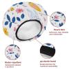 2 PCS Reusable Shower Caps with 2 Satin Scrunchies for Women, Large Waterproof Shower Bonnet Washable Elastic Band Bath Hair Hat for Long Hair, Rabbits Easter Eggs (3) view 4