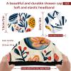 2 PCS Reusable Shower Caps with 2 Satin Scrunchies for Women, Large Waterproof Shower Bonnet Washable Elastic Band Bath Hair Hat for Long Hair, Happy Easter (3) view 3