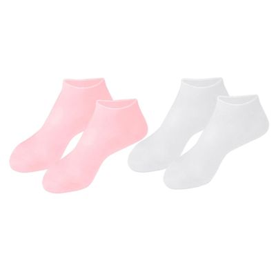 DECHOUS 2 Pairs Moisturizing Socks for Cracked Heels Softening Dry Feet Foot Protection Covers Breathable Lightweight Exfoliating Repair Socks for Women