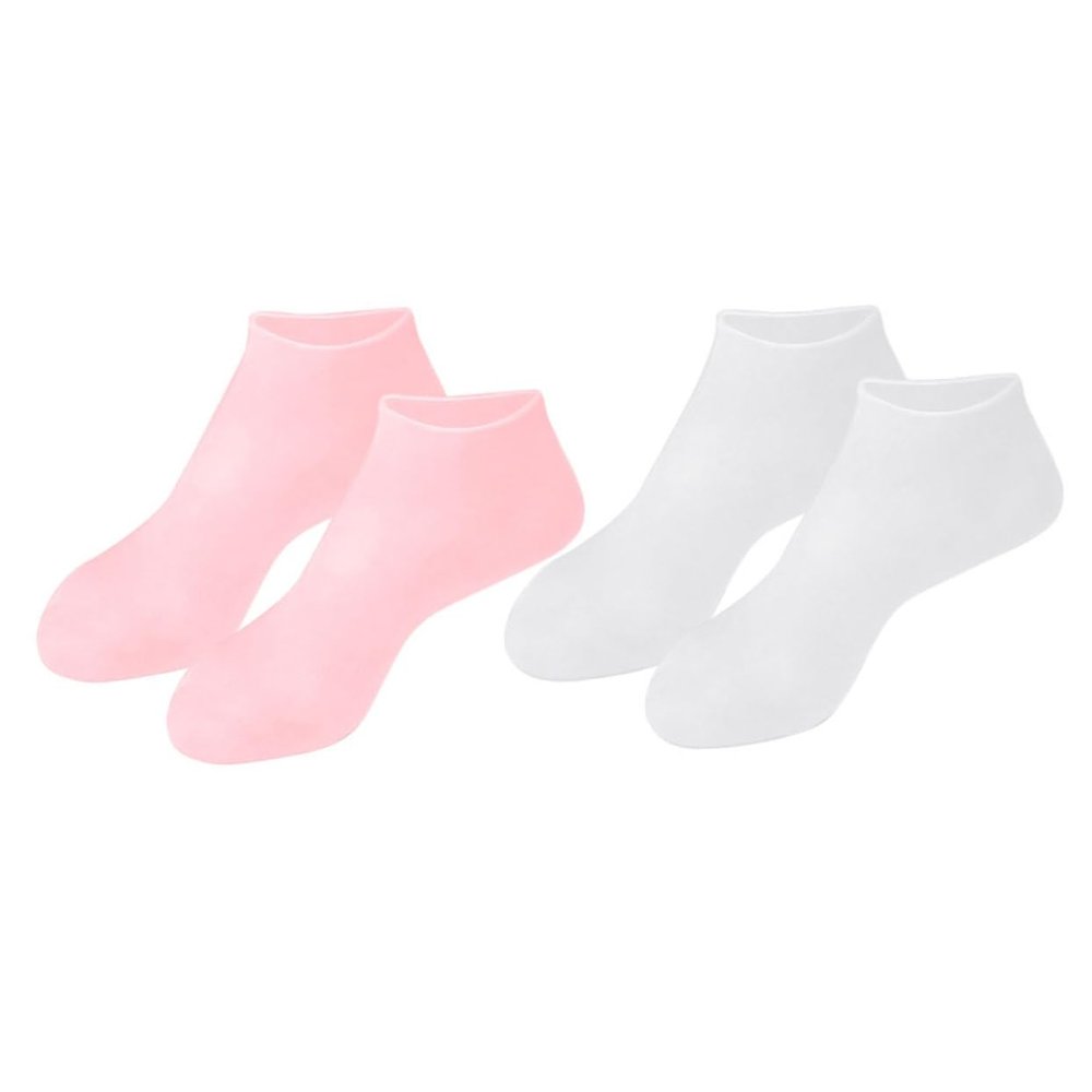 DECHOUS 2 Pairs Moisturizing Socks for Cracked Heels Softening Dry Feet Foot Protection Covers Breathable Lightweight Exfoliating Repair Socks for Women