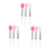 LIFKOME 9pcs Silicone Lip Mask Applicator Brushes Portable Lightweight Lipstick Makeup Tool for Travel Home Professional Use Compact Soft Head Lip Brush in Pink and Transparent Colors view 1