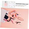LIFKOME 9pcs Silicone Lip Mask Applicator Brushes Portable Lightweight Lipstick Makeup Tool for Travel Home Professional Use Compact Soft Head Lip Brush in Pink and Transparent Colors view 3
