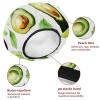 2 PCS Reusable Shower Caps with 2 Satin Scrunchies for Women, Large Waterproof Shower Bonnet Washable Elastic Band Bath Hair Hat for Long Hair, avocado pattern (4) view 4