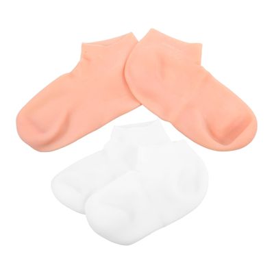 STOBAZA 2 Pairs Moisturizing Elastic Spa Socks for Women and Men Lotion Socks for Cracked Dry Feet Reusable Foot Covers with High Elasticity for Intensive Hydration and Exfoliating