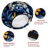 2 PCS Reusable Shower Caps with 2 Satin Scrunchies for Women, Large Waterproof Shower Bonnet Washable Elastic Band Bath Hair Hat for Long Hair, Cute dinosaur (1) view 4
