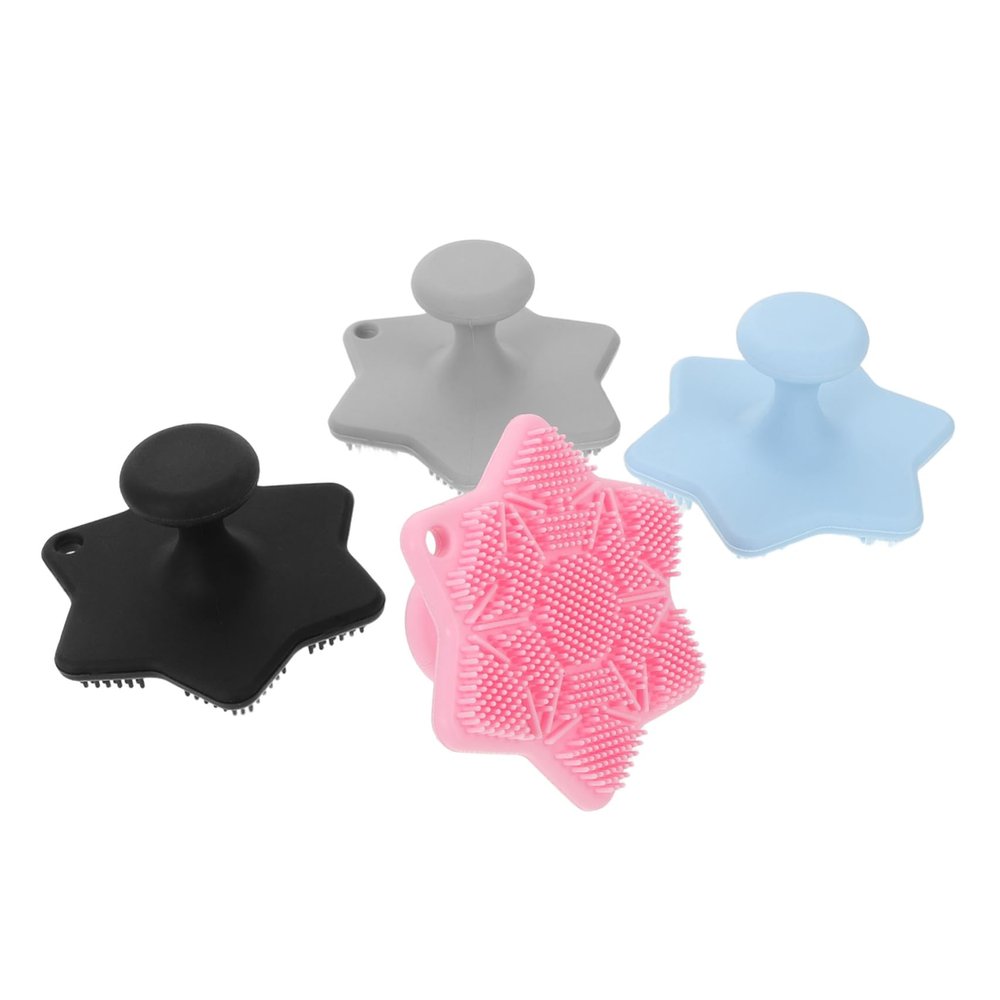 Alipis 4pcs Silicone Face Scrubber with Soft Bristles for Gentle Deep Pore Cleansing and Massage Portable Manual Facial Brush for Enhanced Skincare Absorption for Sensitive Skin and