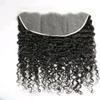 mianduan 13x4 Burmese Curly Frontal 100% Real Human Hair Water Wave 13x4 Frontal Burmese Curly Hair Transparent HD Lace Closure Natural Black 1B Color 14 Inch view 3