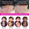 mianduan 13x4 Burmese Curly Frontal 100% Real Human Hair Water Wave 13x4 Frontal Burmese Curly Hair Transparent HD Lace Closure Natural Black 1B Color 14 Inch view 4