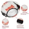 2 PCS Reusable Shower Caps with 2 Satin Scrunchies for Women, Large Waterproof Shower Bonnet Washable Elastic Band Bath Hair Hat for Long Hair, Cute Cats (4) view 4