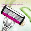 Design Women's Reusable Razor With 6-Layer Shaver, Imported Blades, And Interchangeable Multi-Head For Smooth Shaving(1Shaver 24 Blades) view 3