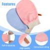 4 Pcs Exfoliating Glove Korean Exfoliating Mitt Body Exfoliator Glove Scrub Gloves Shower Gloves Dead Skin Remover for Body, Self-Tan Prep & Removal, Blue, Green, Black, Pink view 3