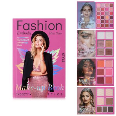 4-Layer Multi - Functional Beauty Book Kit- Style Makeup Palette Ingeniously Combines Eyeshadows, Blushes, Highlighters, Contour Powders In One,Best Choice for A Gift for Women (SH2512B)