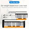 Stainless Steel Manual Razor Six-layer Reusable Blades Deliver Smooth Shaving Retro Wet/dry Dual-use Razor Features Scratch-resistant Design(1 handle 6 blades) view 3