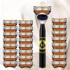 Six-blade Safety RazorSmooth Shaving Experience, Premium Metal Handle, Easy Blade Replacement, Ideal For Wet Shaving And Sensitive Skin(1 holder 12 blades) view 2