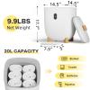 GarveeLife Towel Warmer Bucket 20L  Compact Hot Air Towel Dryer for Bathroom, ABS Material with Fast Heating & Freshening Function, Ideal for Home, Apartment, and Small Spa, White view 2