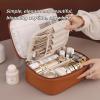 Acronmers Makeup Bag, Portable Cosmetic Bag, Large Capacity Travel Makeup Case Organizer,Women Toiletry Bag with Adjustable Dividers and Handle view 4