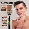 Six-blade Safety RazorSmooth Shaving Experience, Premium Metal Handle, Easy Blade Replacement, Ideal For Wet Shaving And Sensitive Skin(0 holder 12 blades) view 4