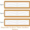 60PCS 3 Size Eyebrow Stencils for Shaping, Disposable Adhesive Eye Brow Stencil Stickers, Eyebrows Shape Tape Template Kit for Women Tinting Makeup view 3