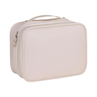 Acronmers Travel Makeup Case 3 Layers Makeup Train Case Portable Makeup Bag Organizer Portable Artist Storage Bag for Girls Traveling With Handle and Divider
