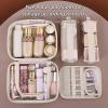 Acronmers Travel Makeup Case 3 Layers Makeup Train Case Portable Makeup Bag Organizer Portable Artist Storage Bag for Girls Traveling With Handle and Divider view 3