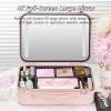 Acronmers Travel Makeup Case with Lighted Mirror, Makeup Box, Adjustable Brightness Makeup Train Case with Makeup Brushes Divider Detachable Dividers view 3