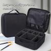 Acronmers Travel Makeup Case, Cosmetic Train Case Organizer Portable Artist Storage Makeup Bag with Adjustable Dividers with Dividers Brush Holder Vanity view 2