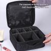 Acronmers Travel Makeup Case, Cosmetic Train Case Organizer Portable Artist Storage Makeup Bag with Adjustable Dividers with Dividers Brush Holder Vanity view 3