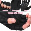 2 Pairs UV Gloves for Gel Nail Lamp, Fingerless Nail Lamp Gloves, Breathable Spandex Material for Nail Art and Outdoor Activities, Black and White view 4