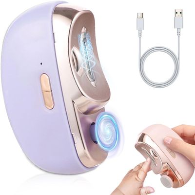 1/2PCS Smart Nail Clipper, New 3 in 1 Easy Clip Electric Nail Clippers for Seniors, Designed for Extra Hard/Thick Hands Feet Nails, Polishing Clipper with Light, for Limited Mobility People (02,1PCS)