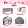 Hair Net for Silk Press 2 Pcs Shower Caps Hair Wrap Net Crochet Mesh Wrapping Wrap Elastic Sleeping Hairs Wraps Caps Reusable Nets Cap for Women Sleeping Makeup Shower (Gray, Pink) view 2