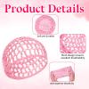 Hair Net for Silk Press 2 Pcs Shower Caps Hair Wrap Net Crochet Mesh Wrapping Wrap Elastic Sleeping Hairs Wraps Caps Reusable Nets Cap for Women Sleeping Makeup Shower (Gray, Pink) view 4