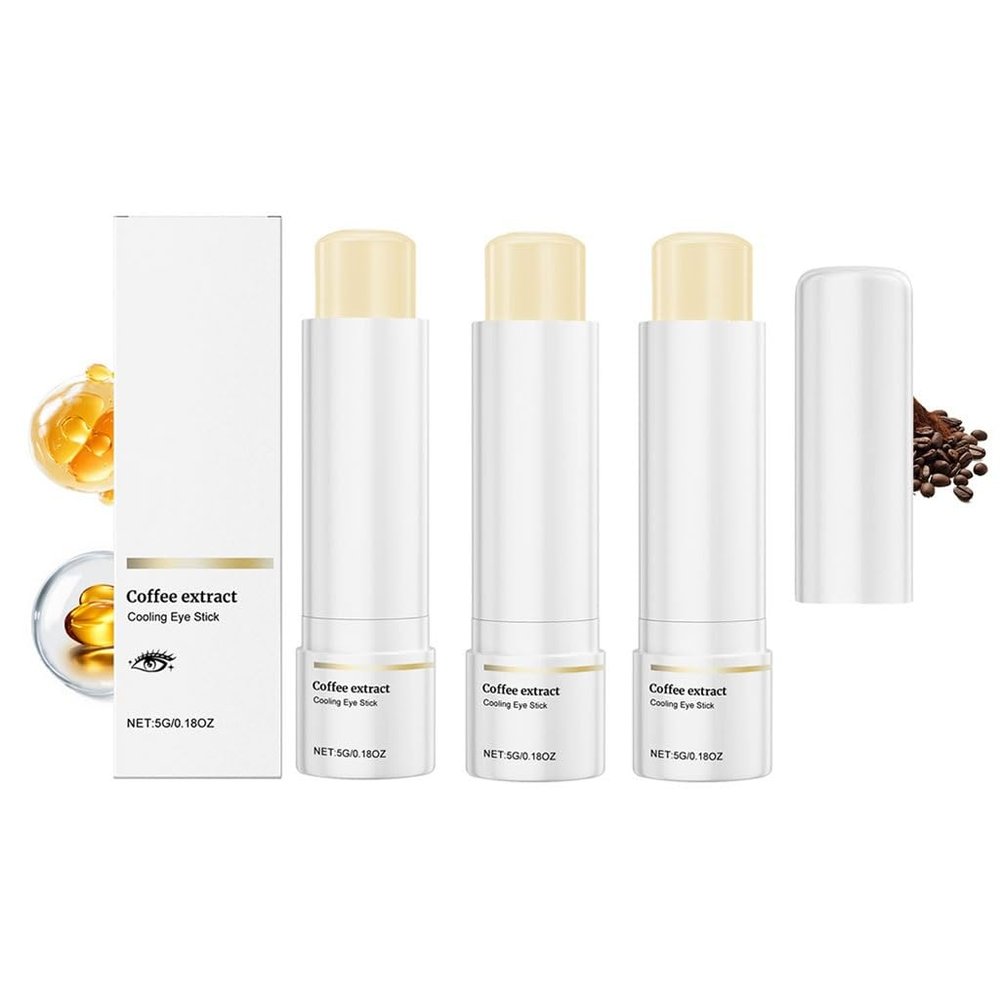 futiu Revitalizing Eye Cream Stick Reduces Puffiness And Dark Circles - Moisturizing Formula With White Beeswax Lightweight Texture, Non-greasy(3pcs)