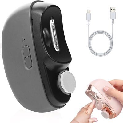 1/2PCS Smart Nail Clipper, New 3 in 1 Easy Clip Electric Nail Clippers for Seniors, Designed for Extra Hard/Thick Hands Feet Nails, Polishing Clipper with Light, for Limited Mobility People (04,2PCS)