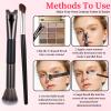 3PCS Dual Ended Nose Contour Brushes, 2-in-1 Contour Brush for Makeup, Concealer Brush Under Eye, Angled Nose Makeup Brushes for Sculpting and Defining view 3