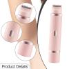 Electric Facial Hair Remover for Women Double Headed Ergonomic Detachable Bikini Trimmer for Body Face Back 6.10x1.18 inch- view 3