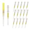 Moduzila Tattoo Piercing Needles, IV Catheter Piercing Needles for Ear Nose Lip Body Tattoo Piercing Supplies, 50pcs 24G Yellow view 1