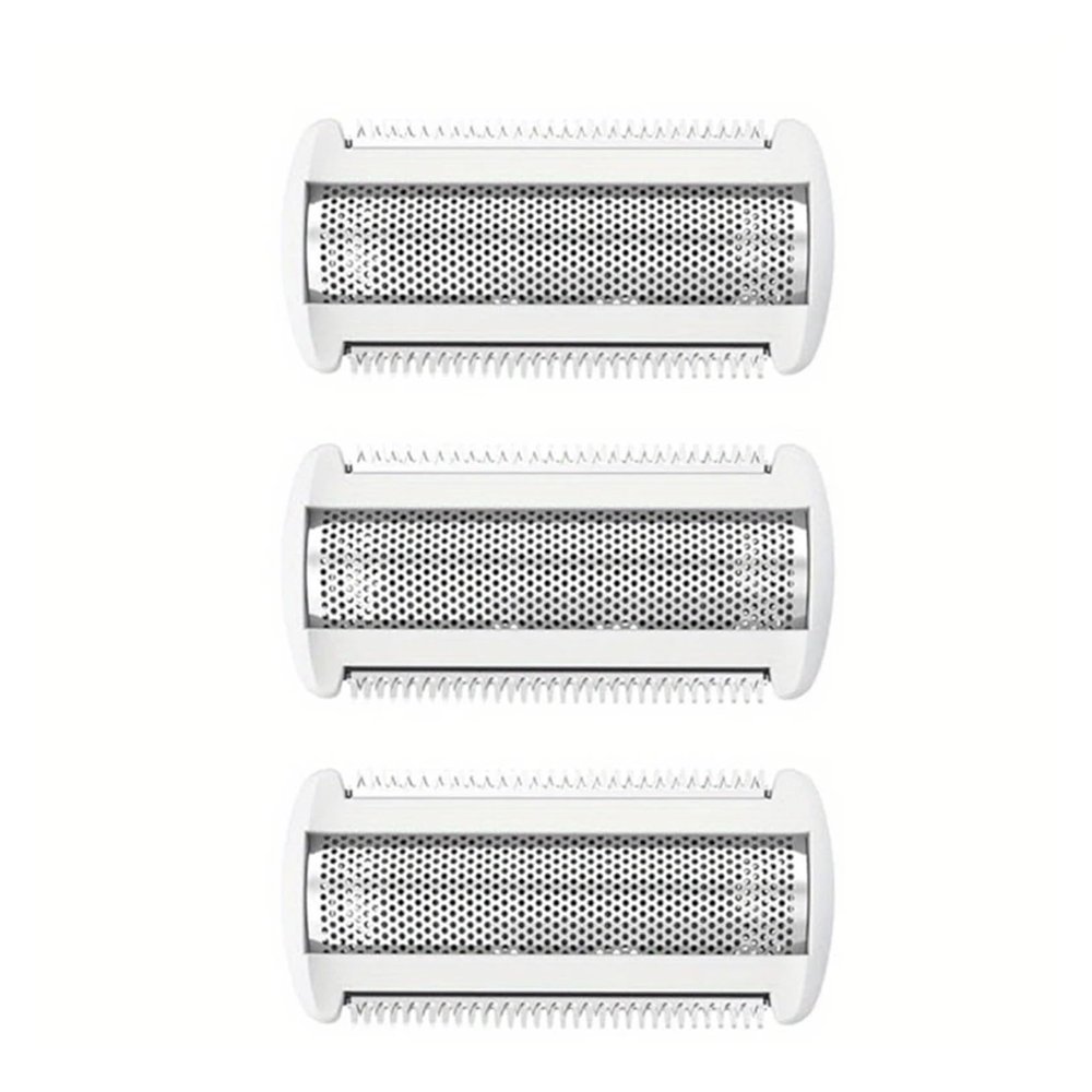 Compatible for PhilipsTT2000 TT2023 BG2024 Trimmer Shaver Head Foil ReplacementCompatible for NorelcoBodygroom White(3 Replacement Heads)