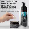 CIBU for Men Styling Bundle: Texture Paste Pomade (4oz) & Texture Grip Foam (6oz) - Set includes Hair Grip Foam and Hair Pomade for Men - Powerful Duo to Boost Volume, Definition, and Hold view 2
