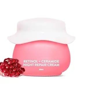 Night Repair Face Cream with Retinol and Ceramide, Pink, 60ml