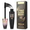 4D Silk Fiber Lash Mascara, Waterproof Long Lasting Mascara Black Volume and Length Natural, Exquisitely Full, Lengthening Thickening Softer Fuller Lashes Amplify Smudge-Proof Eyelash Mascaras view 1