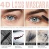 4D Silk Fiber Lash Mascara, Waterproof Long Lasting Mascara Black Volume and Length Natural, Exquisitely Full, Lengthening Thickening Softer Fuller Lashes Amplify Smudge-Proof Eyelash Mascaras view 4