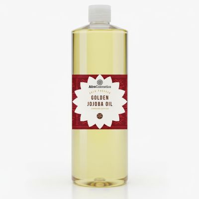 AFROCOSMETICS Golden Jojoba Oil Unrefined, Extra virgin, Cold-pressed Natural moisturizer 32 oz
