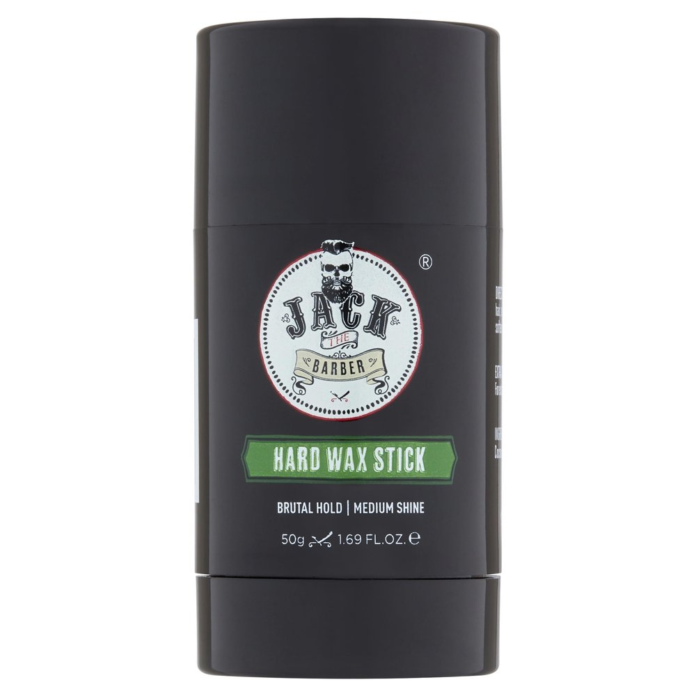 Jack The Barber Hard Wax Stick for Hair Styling, Brutal Hold, Medium Shine, Wind Up Wax Stick for Easy and Precise Application, Ideal for Slick Looks, 1.69 fl oz