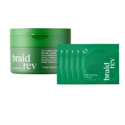 Bephor Braid Rev Scalp Cleansing Toner Pad, Sleeping Oil Balm Set, Scalp Treatment for Itchy Hair, Nourishing for Dry Scalp, Moisturizing Braid, Detoxify, Travel Kit