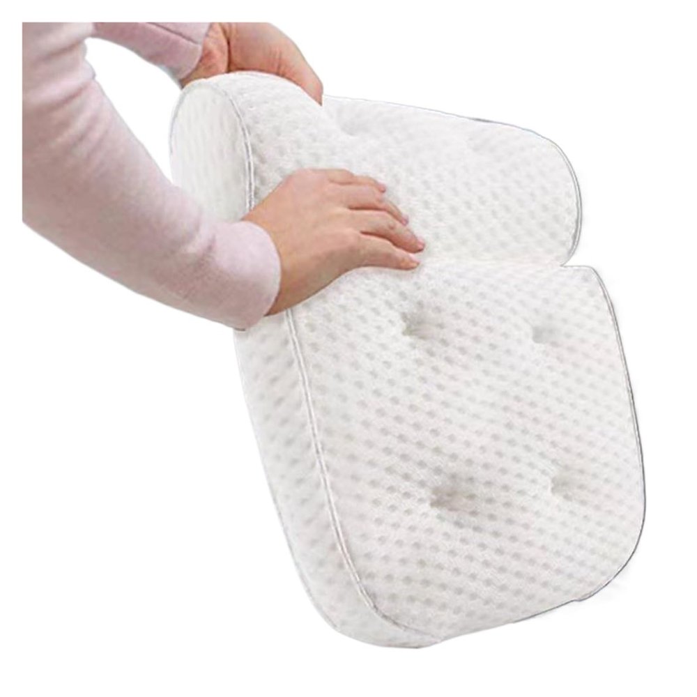 Bath Pillow Bathtub Pillow Bath with Suction Cups Mesh Tub Supports Head Back Neck Bathtub Pillow