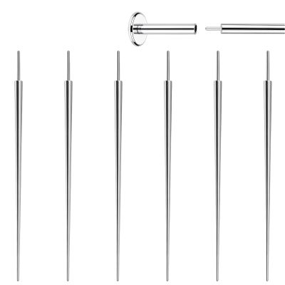 6PCS Flat - Back Earring Application Tool Earring Piercing Tool, Threadless Piercing Tool Threading Tool Replacement Tool  Suitable for Lip Tongue Navel Ear and Nose Piercings
